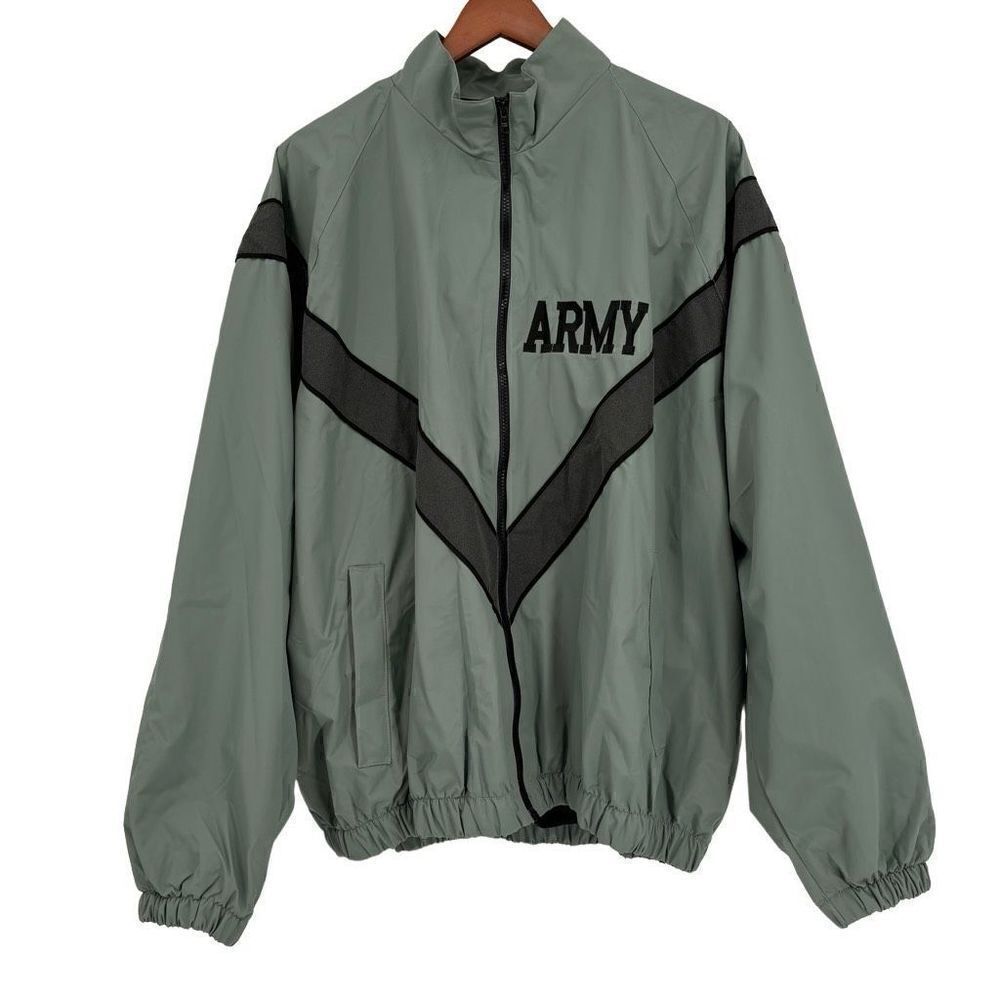 Skilcraft JWOD US Army Windbreaker REFLECTIVE Night Safety Training Jacket XL Gr